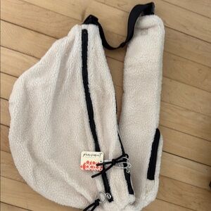 Free people movement Cream Sherpa Sling Bag with Black Accents